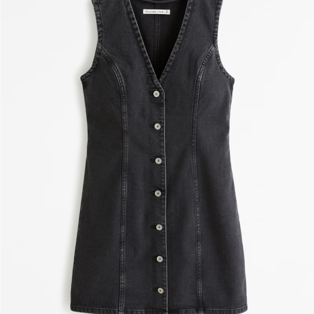 Abercrombie Mara Denim Vest Button-Down Dress